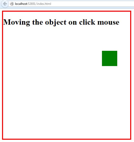 Move object on click